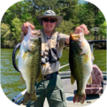 2 big largemouth bass