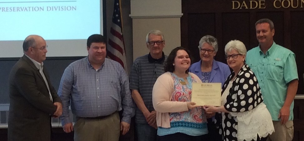 HPD Staff presents Trenton-Dade County with CLG Certificate