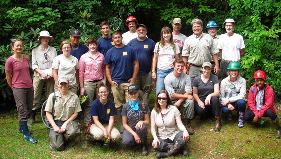 GPCA reps gather for a mountain bog work day (Rebecca Byrd)
