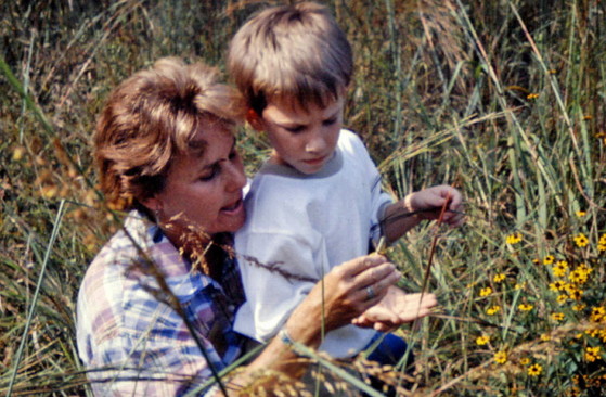 An outdoors memory: Eva Persons teaches Ben Granitz about wildlife (Jim Couch/DNR)