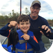Father and son fishing