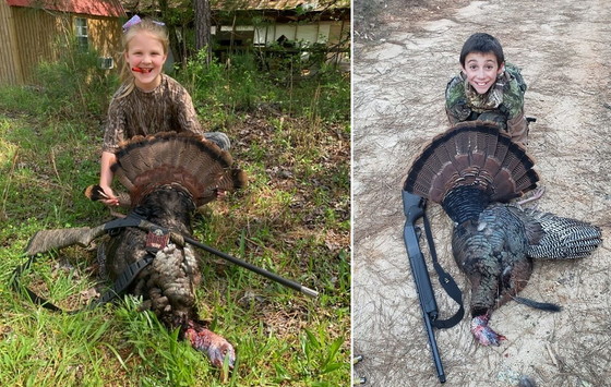 Two happy turkey hunters with Georgia gobblers taken this spring