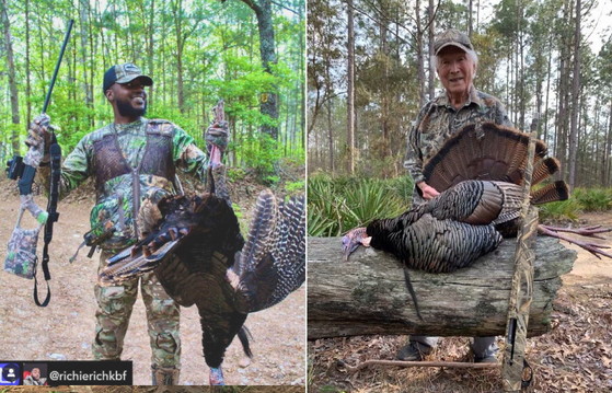 A season-first bird for @richierichkbf (left) and a Long County tom for 92-year-old Jim Bland