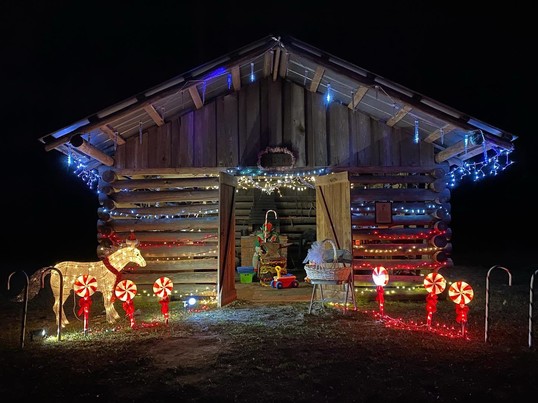 Light display at A.H. Stephens State Park