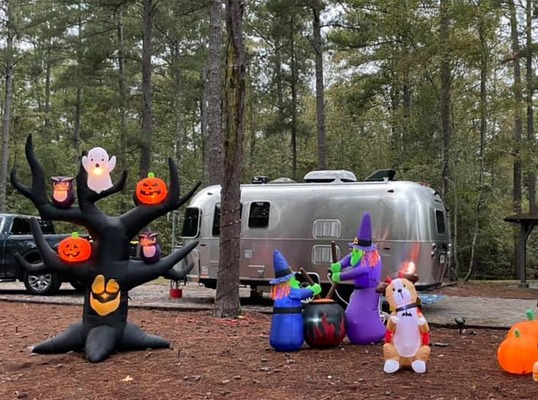 Halloween camping