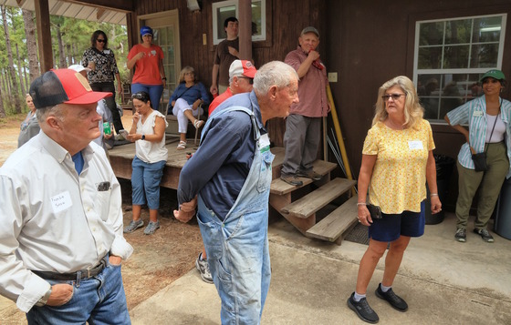 Group of people gathered to celebrate Moody Forest 