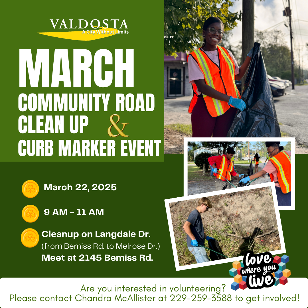 March 2025 Love Where You Live Road Cleanup Graphic