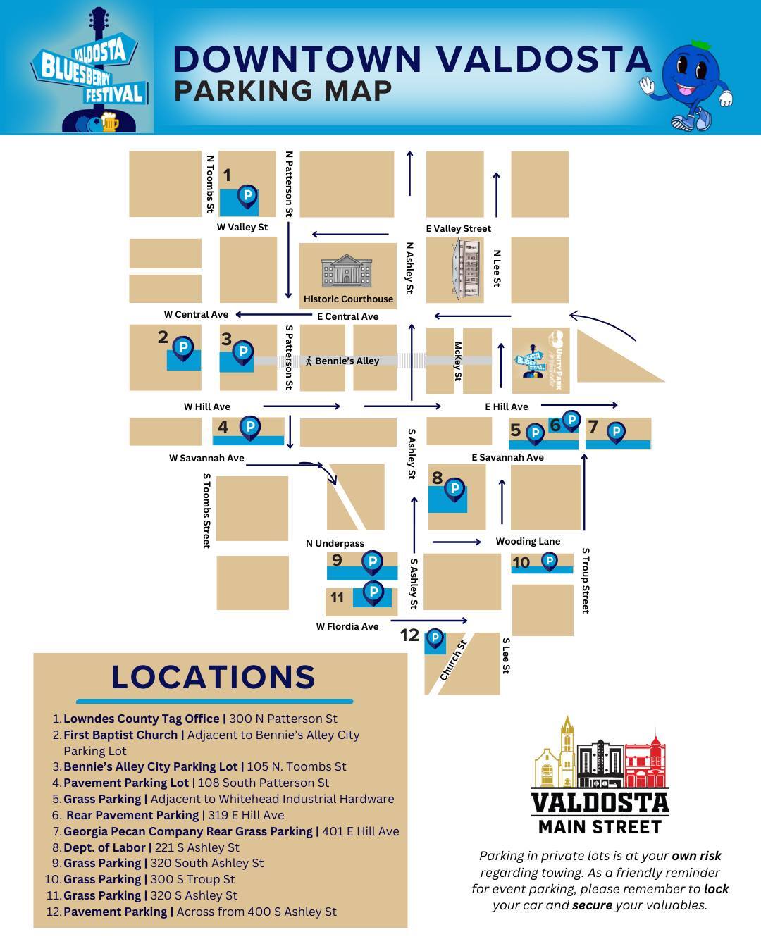 Official 2025 Bluesberry Parking Map