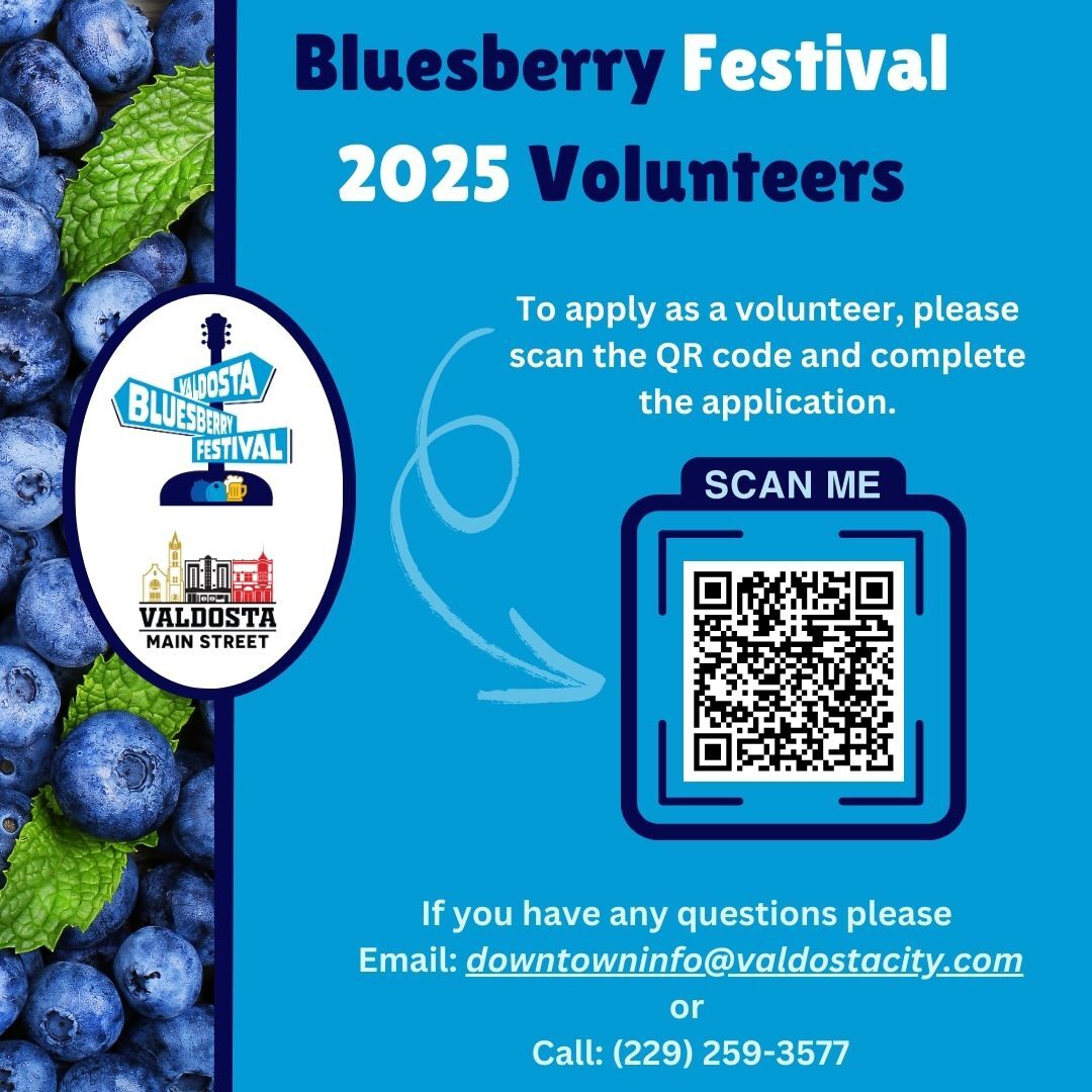 2025 Bluesberry Volunteers Needed Flyer