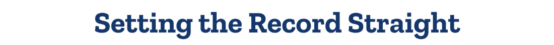 Setting The Record Straight