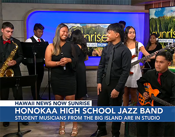 Honokaa High School's Jazz Band perform on Hawaii News Now's Sunrise