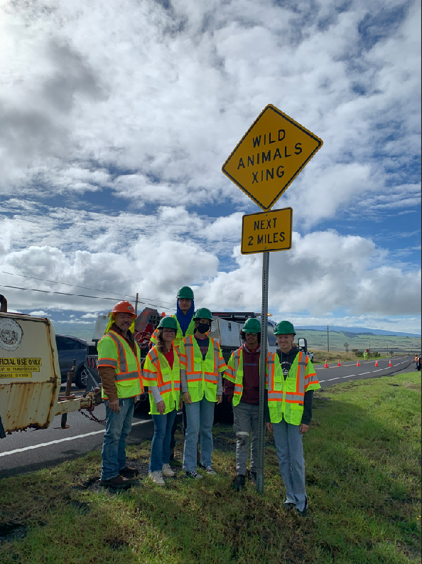 Hawaii Island wild animal signage