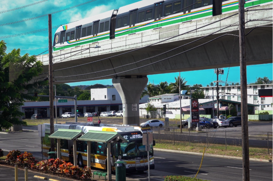 TheBus and Skyline at Pearlridge