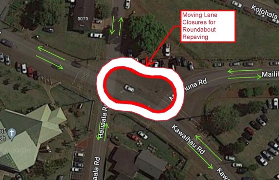 Kapaa road work June 19