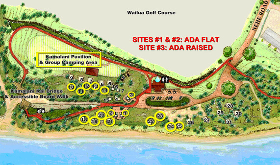 Lydgate Campground map