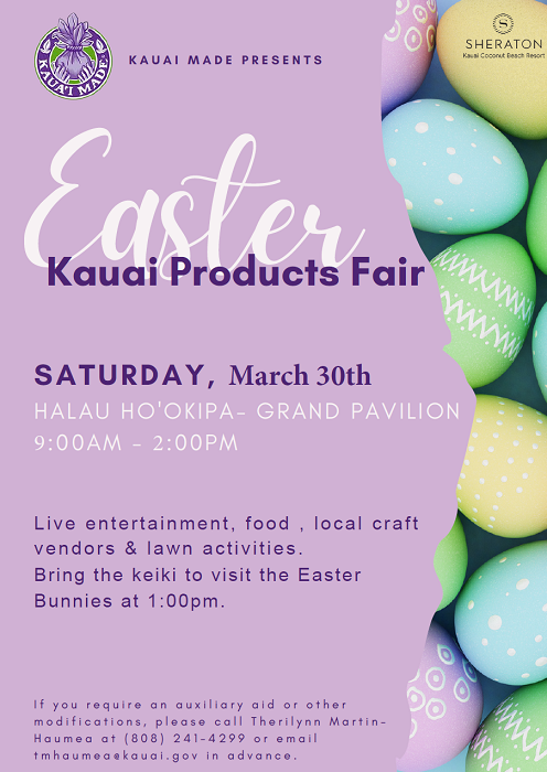 Kauai Made Easter Products Fair Flyer