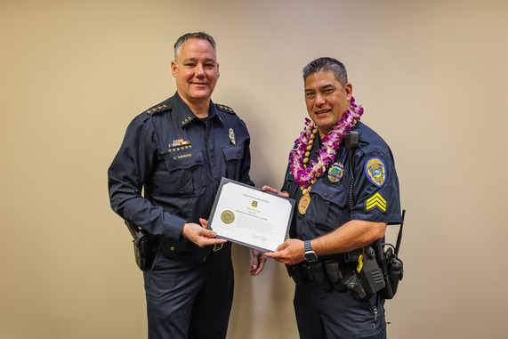 Sgt. Mike Nii and Chief Todd Raybuck