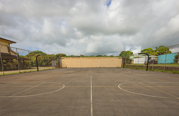 Before: The site of the future K-PAL multipurpose court, awaiting transformation into a vibrant community space
