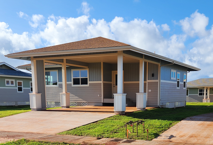 3-bedroom home in Lima Ola Workforce Housing Development.