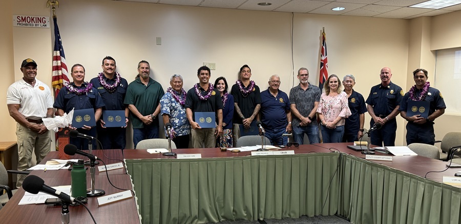 Emergency responders were honored today at Tuesday’s Fire Commission Meeting.
