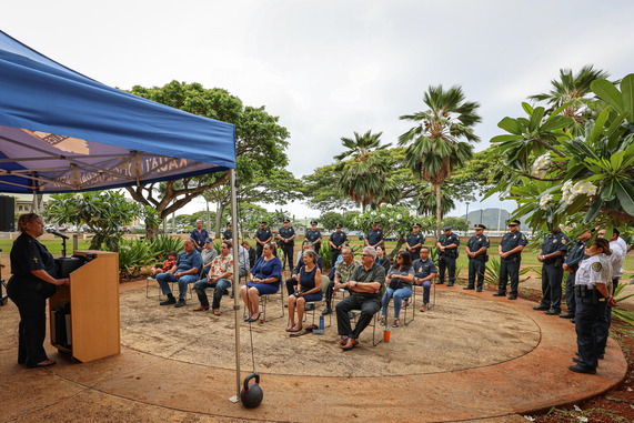 Police week ceremony crowd