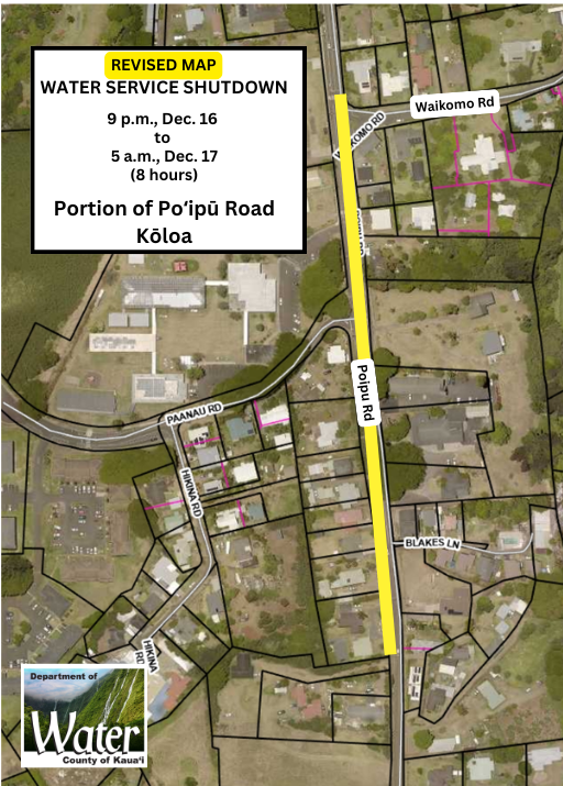 Poipu Road (Revised map)