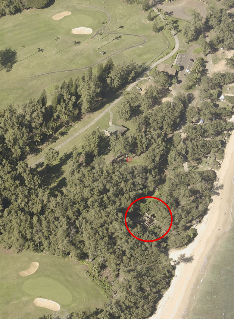 Map of maintenance area of Bynum Bridge in Lydgate Park. ###