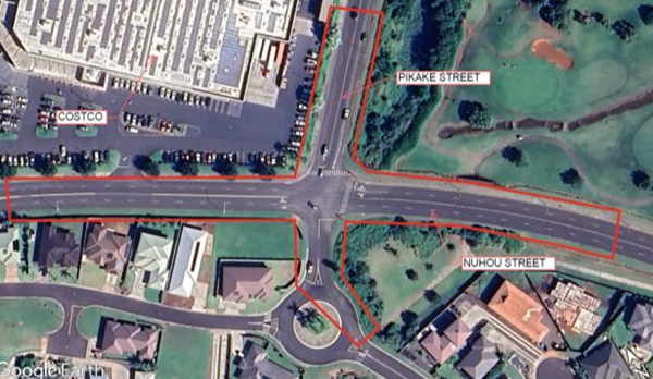 Map of lane closures along Pikake Street and Nuhou Street January 20 to 23.  ###
