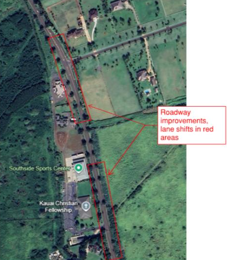 Map of road closure along Ala Kinoiki Way. ###