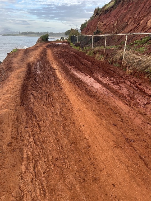 Debris on Ke Ala Hele Makalae on Monday, March 16, 2026