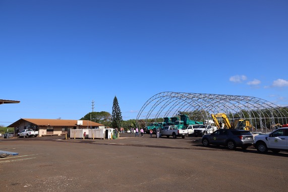 Hanapēpē Baseyard supports multiple County departments, including Public Works, Parks and Recreation, and Ocean Safety operations.