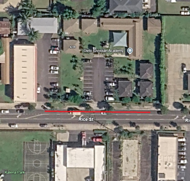 Map of lane closure along Rice Street. ###