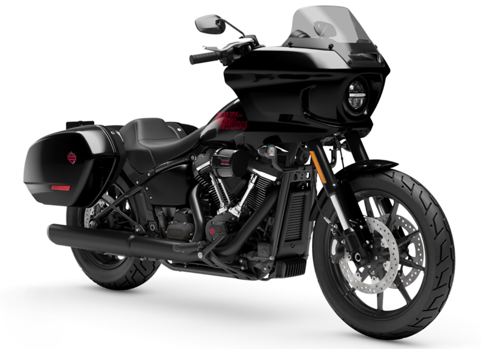 Sinclair is associated with a motorcycle described as a black, low-rider Harley-Davidson, similar in appearance to the reference photo provided.