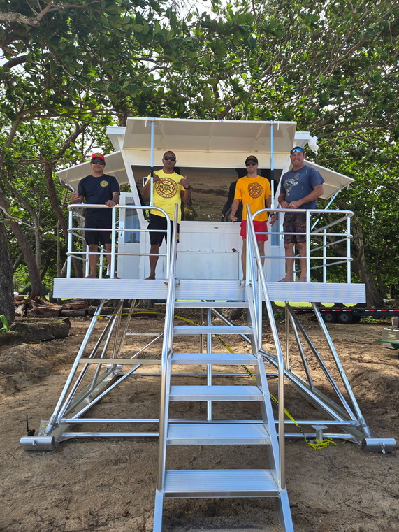The new lifeguard tower at Wanini Beach on Oct. 15.