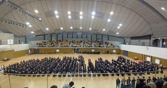 Competitors at the 25th Miyamoto Musashi “Otsuhai” Women’s Invitational Kendo Tournament in Mimasaka.