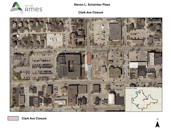 Map of Clark Ave road closure