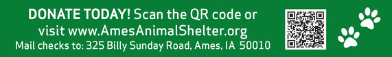 Donate today at www.amesanimalshelter.org