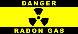 Danger, Radon Gas symbol