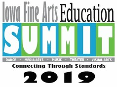 Fine Arts Education Summit logo that reads connecting through standards 2019