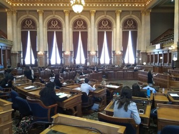 Students Participating in Mock Congress Event