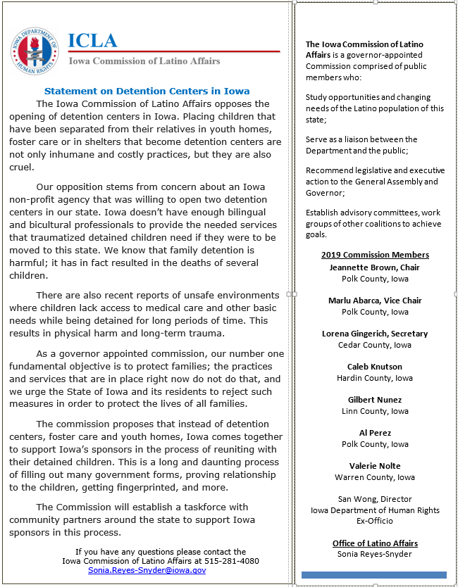 Commission Statement