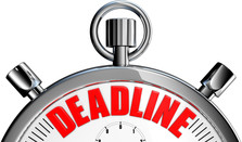 Deadline graphic with stopwatch
