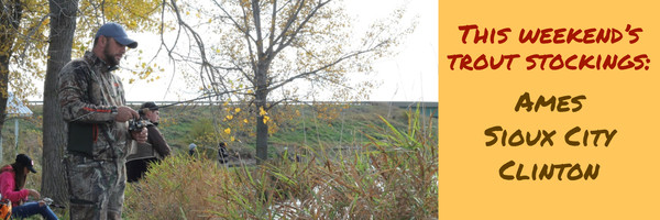 A man fishing at a community trout fishing lake.