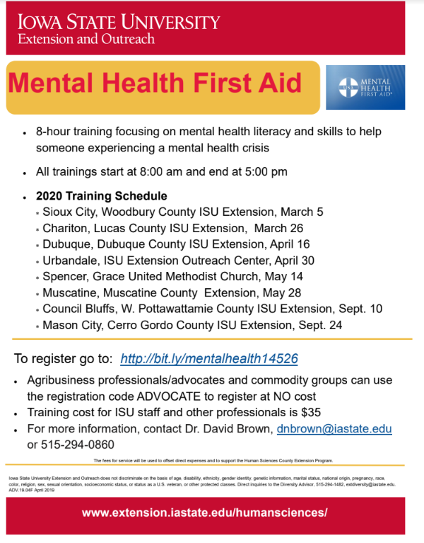 Mental Health First Aid Training