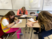 Students work on their projects.