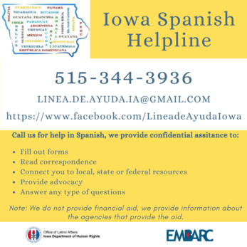 Iowa Spanish Helpline