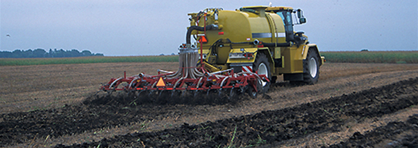 Commercial equipment during land application.