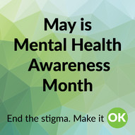 Mental Health Awareness Graphic wording with a green background