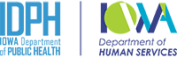 IDPH and DHS logos IDPH blue