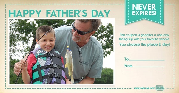 A man and boy fishing.